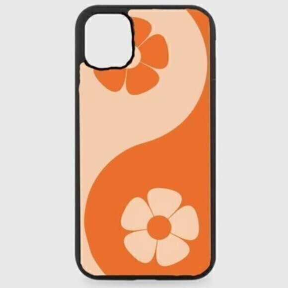 Hand Crafted Other - Orange Flower Yin Yang Phone Case